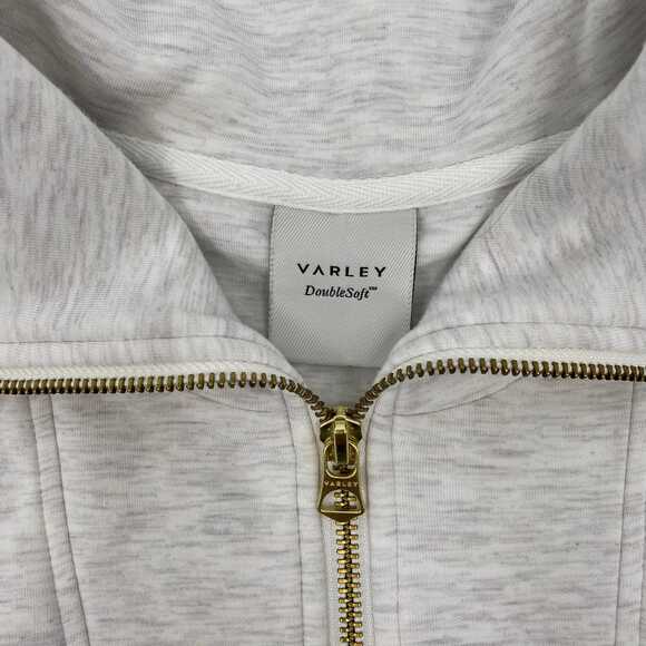 Varley Gray Quarter Zip Top & Drawstring Shorts Set | Women’s S Top / XS Shorts - Picture 3 of 11